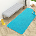 OLANLY Dog Door Mat for Muddy Paws 54x24, Absorbs Moisture and Dirt, Absorbent Non-Slip Washable Doormat, Quick Dry Chenille Mud Mat for Dogs, Entry Indoor Entryway Carpet for Inside Floor, Aqua Blue