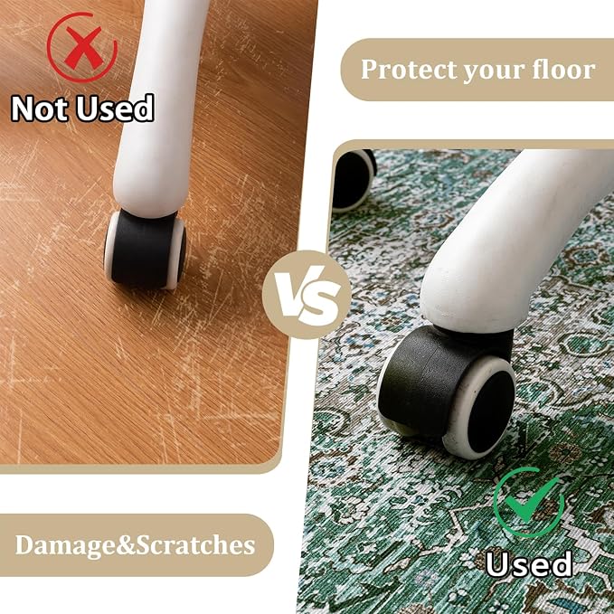 Office Chair Mat for Hardwood Floor, 48"x36" Easy Glide Computer Desk Mat Protector for Rolling Chair Under Desk Rug Nonslip Backing, Machine Wash (Modern)