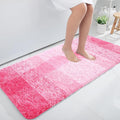 OLANLY Large Bathroom Rugs Mat 45x27, Extra Soft Absorbent Microfiber Bath Rugs, Rubber Backing, Quick Dry, Machine Washable Bath Mats for Bathroom Floor, Tub and Shower, Home Decor Accessories, Pink