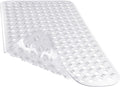 Yimobra Bathtub Mat Non Slip, Shower Mat with Strong Suction Cups & Drain Holes, 28"X16", Anti Slip Bath Tub Mat for Inside Shower, Machine Washable Fast Drying, Bathroom Essentials, Clear