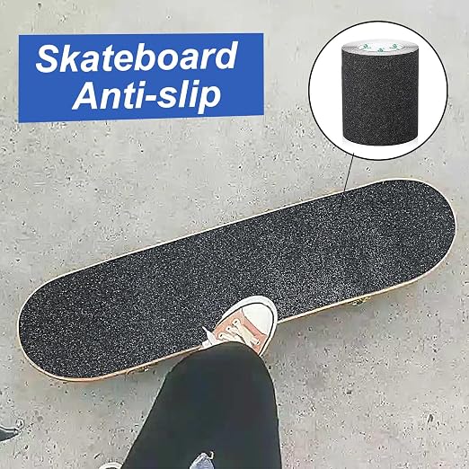 BOMEI PACK Black Anti Slip Tape, 6 Inch x 33 Foot Non-Slip Traction Grip Tape for Stairs, Waterproof Stair Treads Grip Non Slip, Non Skid Tape for Steps, Outdoor Black Grip Tape