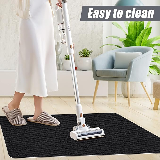 Sycoodeal Office Chair Mat,Computer Gaming Desk Chair Mat for Hard Wood & Tile Floor,Large Anti-Slip Floor Protector Rug,Easy to Clean,40" X 48" Black