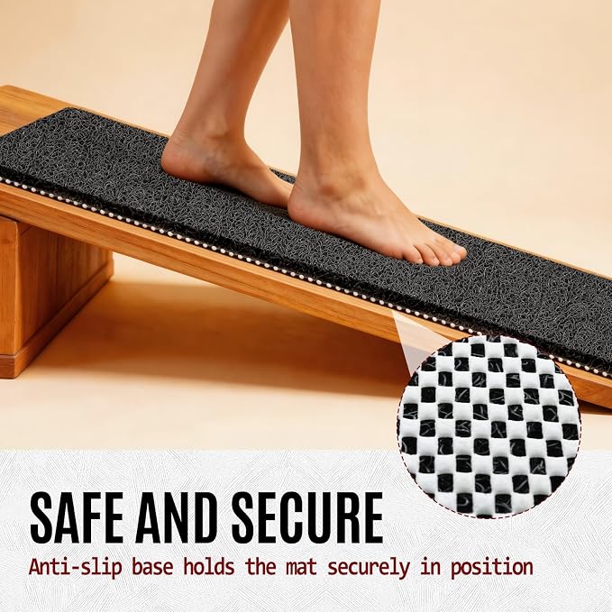 Joyhalo Shower Mat Bathtub Mat Non Slip, Bathmats Non Slip, Quick Drying Foot Scrubber Loofah Mats for Shower, Tub, Bathroom, Home, 47 * 16inch, Black