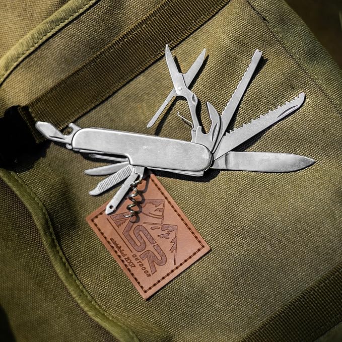 Stainless Steel Multi-tool Utility EDC Pocket Knife with Carry Pouch