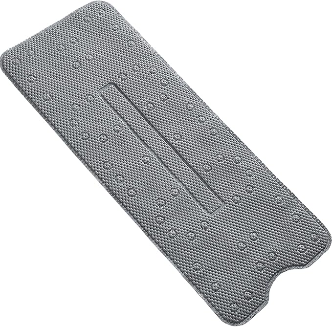Webos Soft Bathtub Mat Non Slip: Memory Foam Shower Mat with Suction Cups for Bathroom Inside Tub 40X16Inch (Dark Grey)