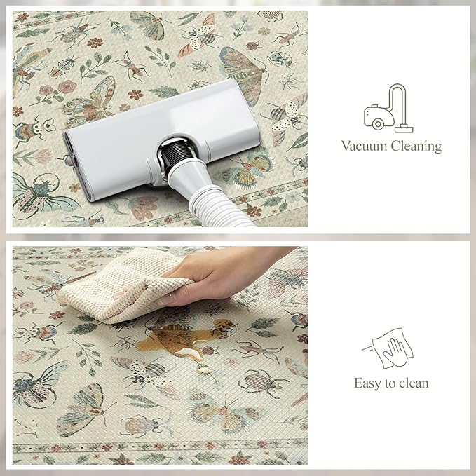 LEEVAN Anti Fatigue Mats for Kitchen Floor Non-Slip, Cushioned Kitchen Mats for Floor 17.3''x29''+17.3''x59'', Tan Memory Foam Kitchen Mat Set