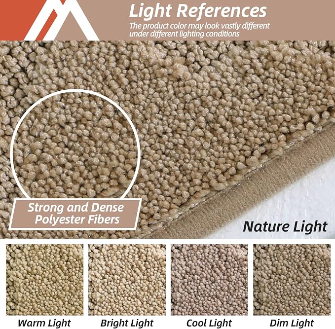 COSY HOMEER Soft Kitchen Floor Mats for in Front of Sink Super Absorbent Kitchen Rugs and Mats 20"x79" Non-Skid Kitchen Mat Standing Mat Washable,Polyester,Beige
