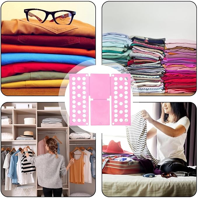 Clothes Folding Board, T-Shirt Folder, Fast Foldable Household Liner Sorter, Home Storage Tool, Laundry Sorter Helper Liner for Dorm Travel Hotel