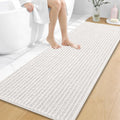 OLANLY Long Bathroom Rugs Runner 59x24, Thick Soft and Absorbent Chenille Bath Mat, Non-Slip, Machine Washable Quick Dry Bath Rugs for Tub Shower Floor, Home Decor Accessories, Ivory