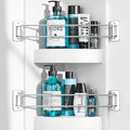 songsoso 2 Pack RV Shower Corner Storage Bar, Camper Shower Caddy, 7–13 Inches Adjustable Bathroom Organizer, Stainless RV Wall Accessories