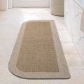 YDKGL Bathroom Runner Rug, Thin Bath Mat Non Slip Washable Long Bathroom Rugs, Rubber Backing Quick Dry for Floor, Tub and Shower, Brown Beige 17x47