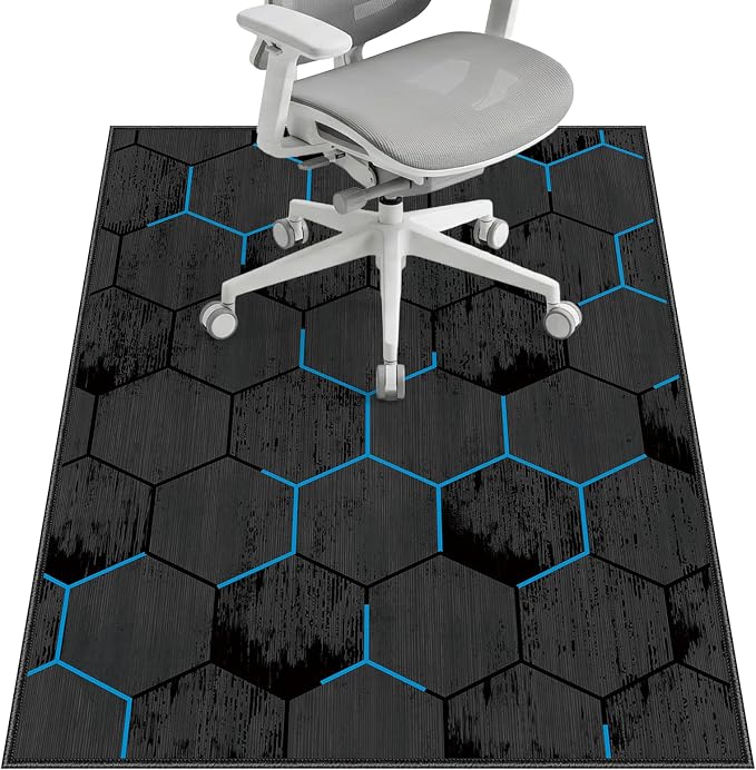 Office Chair Mat for Hardwood Floor & Tile Floor,36"X 48" Heavy Duty Desk Chair Mat for Hard Floors, Under Desk Rug for Rolling Computer Chair,Anti Slip,Low Pile Carpet Floor-Esports Black