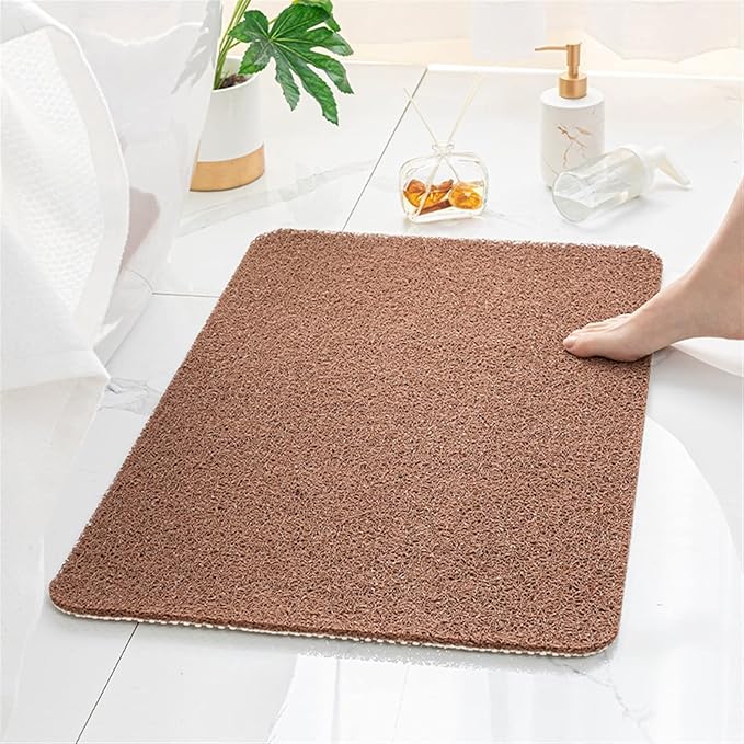Secure Mat, Non-Slip Bathtub Mat, The Ultimate Non-Slip Bath Mat, Shower Mat Floor Mat for Tub, Shower, Bathroom (Brown, 50x80cm(19.69"x31.50"))