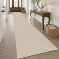 KOZYFLY 3x20 Runners Rugs for Hallway, Extra Long Washable Runner Rug, Non Slip Rubber Backed Kitchen Runner, Cotton Entryway Rug, Floor Carpet for Entry, Aisle, Hall, Ivory/Camel/Brown