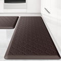 Kitchen Mat [2 PCS] Cushioned Anti-Fatigue Floor Mat Water Resistant Non-Skid Kitchen Mats and Rugs Ergonomic Comfort Foam Kitchen Rugs Standing Mat for Floor Office Sink (Chocolate,20"x30"+20"x47")