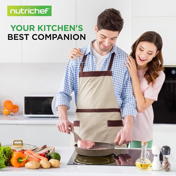 NutriChef 22‑Piece Non‑Stick Ceramic Pots and Pans Set – For All Cooktops Including Induction – PTFE & PFAS Free, Includes Bakeware & Utensils
