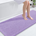 OLANLY Bathroom Runner Rugs 59x24, Soft Absorbent Chenille Bath Rugs, Rubber Backing Quick Dry, Machine Washable Long Bath Mats for Bathroom Floor, Tub and Shower, Home Decor Accessories, Lavender