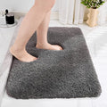 Disolla Bathroom Rug 20x32 - Non-Slip Plush Thick Bath Mat, Highly Absorbent & Ultra Soft Fluffy Floor Mat, Machine Washable for Shower and Tub, Dark Grey