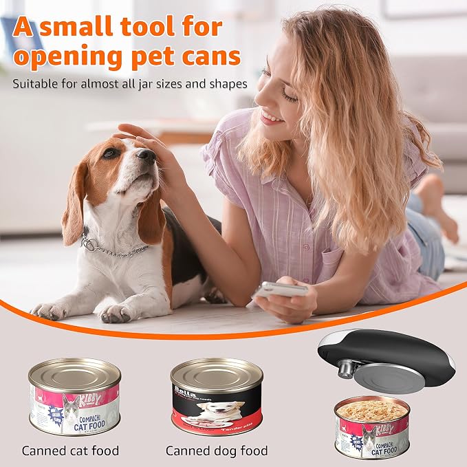 Electric Can Opener, Automatic Can Opener One Touch Operation, Rechargeable Can Opener USB-C Charge, Can Openers Smooth Edge For Seniors, Portable Kitchen Gadgets Fits Most Can Sizes