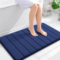 OLANLY Memory Foam Bath Mat 35x24, Super Soft Absorbent Bathroom Rugs, Quick Dry, Machine Washable Shower Floor Rugs, Bathmat Carpet, Bathroom Home Decor Accessories, Twilight Sapphire
