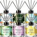6 Pack Reed Diffuser Sets, Essential Oil Reed Diffusers for Home with 30 Sticks, Long Lasting Scent, Gift Ready Fragrance Diffuser for Bedroom, Bathroom, Office, Home Decor (1.69oz Each)