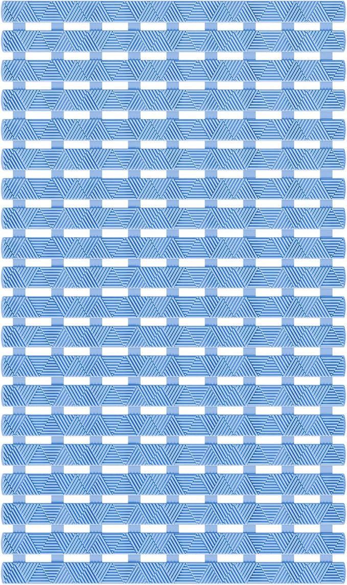 Bathtub Mat Non Slip - for Inside Bath Tub & Shower, Small 27x16 Inch, 180 Strong Suction Cups, Soft Textured Surface, Fast Drain & Quick Dry, Bathroom Safety Mat, Pastel Blue, Matace