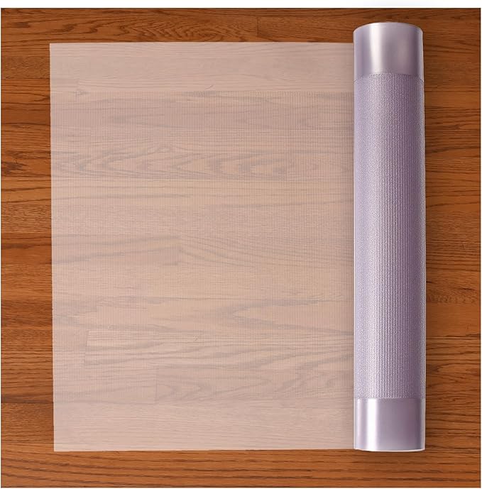 RESILIA Premium Clear Floor Protector Mat – Heavy-Duty Plastic Vinyl Covering for Hardwood, Tile, or Laminate Floors, Table, or Desk –American Modern Pattern 27" x 25' Waterproof Roll, Made in USA