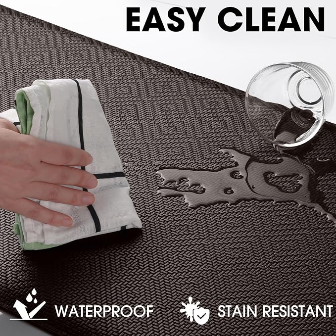 Mattitude Kitchen Mat Cushioned Anti-Fatigue Floor Mat Water Resistant Non-Slip Mats and Rugs Standing and Comfort Desk Mats for House Sink Office Laundry (Chocolate, 17.3"x39")