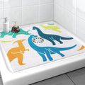 Extra Large Square Shower Mat, Yonala 36 x 36 Inch Stylish Non Slip Shower Mats for Inside Shower with Drain Hole in Middle, Soft Trimmable PVC Loofah Anti Slip Shower Mat, Quick Drying