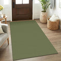KOZYFLY Rugs for Entryway 3x5 ft Washable Area Rug Non Slip Rubber Backed Entry Rug Woven Indoor Door Mat Cotton Kitchen Rugs for Entryway, Foyer, Backdoor, Olive Green/Earthy Green