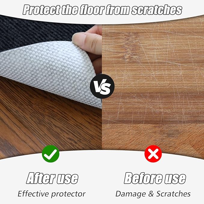 Sycoodeal Office Chair Mat for Hardwood Floor,Office Computer Gaming Chair Mat for Tile Floor,Large Floor Protector Rug,Anti-Slip,Easy to Clean,Pure Black(48"x55")