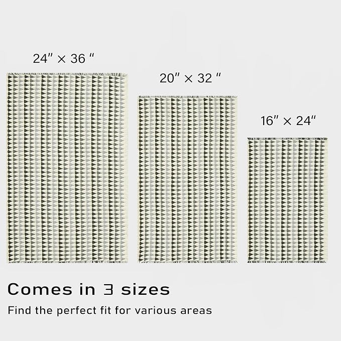 Douceur Boho Bath mat for Bathroom Floor Non Slip, Acrylic Blend Cute Bath Mats with Tassels, Quick Dry Bath mats Machine Washable, 20" x 32", Grey