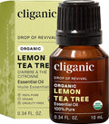 Cliganic Organic Lemon Tea Tree Essential Oil, 100% Pure Natural for Aromatherapy | Non-GMO Verified