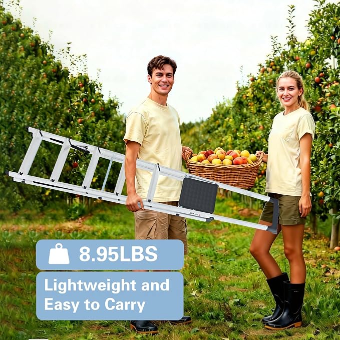 Simple Deluxe 5 Step Ladder,330lbs Folding Step Stool with Anti-Slip Wide Pedal Handrails, Foldable Step Stool for Home Kitchen and Outdoor, Silver