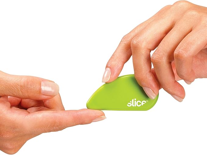 Slice Micro Safety Cutter | Safe Ceramic Box Cutter Lasting 11x Longer than Metal | Keychain Box Opener | 48 Pack | Green