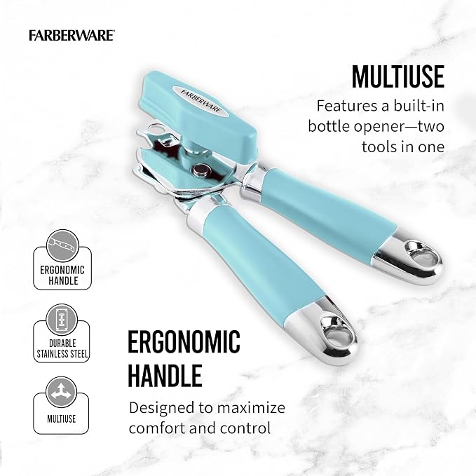 Farberware Pro 2 Can Opener, Aqua Sky, One Size (5211351)