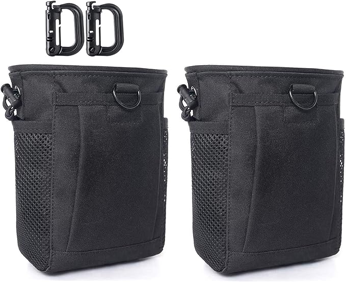 2 Pack Tactical Molle Admin Pouch with US Flag Patch and Keychain - Utility Laser Cut Tactical EDC Tool Pouch Bag Horizontal Modular Pouches Utility Tool Pouch