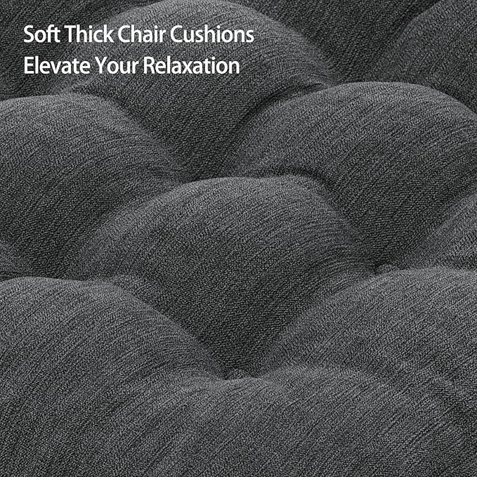 Recliner Cushions for Elderly, 20x20x4 Inch Thick Chair Cushion for Shorter Users Patent Design Soft Tufted Dual Layer Booster Seat Cushions for Seniors Recliner Risers Gray 1P