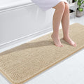 OLANLY Bathroom Runner Rugs 59x20, Extra Soft Absorbent Chenille Bath Rugs, Rubber Backing Quick Dry, Machine Washable Long Bath Mats for Bathroom Floor, Tub and Shower, Home Decor Accessories, Beige