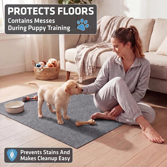 Drymate 2-Pack Washable Pee Pads for Dogs (29x36), Waterproof, Absorbent, Slip-Resistant, Reusable Pet Training Potty Puppy Mats, Housebreaking, Incontinence Bed Pads, Crate, Kennel (USA Made)
