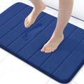 Buganda Memory Foam Bath Mat, 24" x 16", Ultra Soft and Non-Slip Bathroom Rugs, Water Absorbent and Machine Washable Bath Rug for Bathroom, Shower, and Tub, Navy Blue