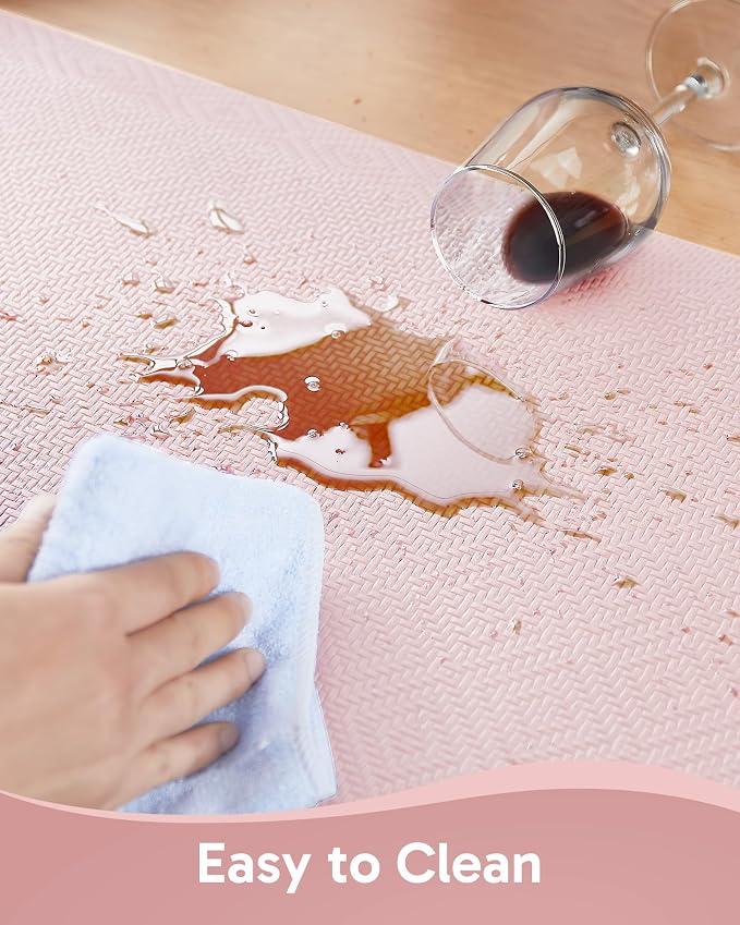 Ophanie Kitchen mats for Floor, 3/4 inch Thick, Kitchen Rugs, 20''x39'' Anti Fatigue Standing Cushioned Mat, Waterproof,Comfort Ergonomic mat for Office, Home, Sink, Pink Non-Slip Bottom