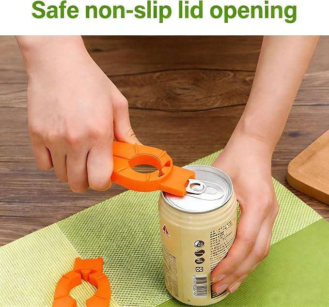 2PCS Can and Bottle Opener, Multifunctional Opener for Weak Hands Children Seniors Elderly Arthritis Sufferers Can Bottle Squeeze Lids and Plastic Grip