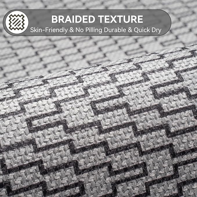 YDKGL Extra Large Bath Mat, Thin Bathroom Runner Rug Bathroom Rugs Non Slip Washable, Rubber Backing Quick Dry for Floor, Tub and Shower, Grey 24x48