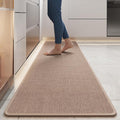 YDKGL Durable Non-Slip Kitchen Mats，Kitchen Mats in Front of Sink,Quick Drying Mat for Kitchen Counter, 17x59 Brown Water and Oil Absorbent Runner Rugs for Kitchen