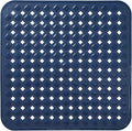 Yimobra Square Shower Mat Non Slip, Super Strong Suction Cups, 21"X21" Bath Tub Mat with Drain Holes, Machine Washable Fast Draining Bath Mats, Bathroom Essentials,Navy Blue