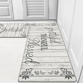 HEBE Anti Fatigue Kitchen Mat Set of 2 Non Slip Cushioned Kitchen Mats for Floor Waterproof Farmhouse Kitchen Rugs and Mats Set Comfort Standing Desk Mat Carpet for Sink,Office,Laundry