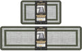 Mattitude Kitchen Mats Set of 2 Cushioned Rugs Anti-Fatigue Mats for Kitchen Floor,Waterproof Non-Slip Mats and Rugs Set for Office,Floor,Laundry 17.3"×29"+17.3"×59",Green