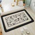 YDKGL Bathroom Rugs, Ultra Thin Bath Mat Fit Under Door Super Absorbent Non Slip Quick Dry Bath Mat, Rubber Backing Shower Mat Outside Shower