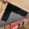 Rug Non Slip Grippers, Reusable Rug Tape, No Damaging for Hardwood Floors and Tiles, Carpet Grippers Stickers Pads for Area Rugs Corners Flat, 4Pcs